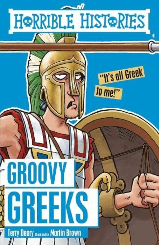 Book cover for "Groovy Greeks" by Terry Deary