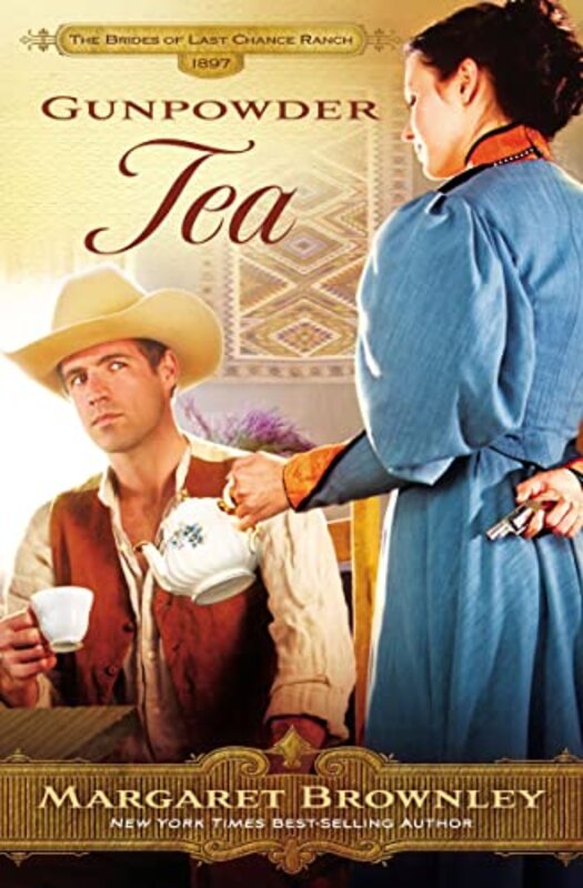 Book cover for "Gunpowder Tea" by Margaret Brownley