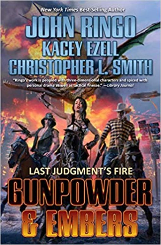 Book cover for "Gunpowder & Embers" by John Ringo
