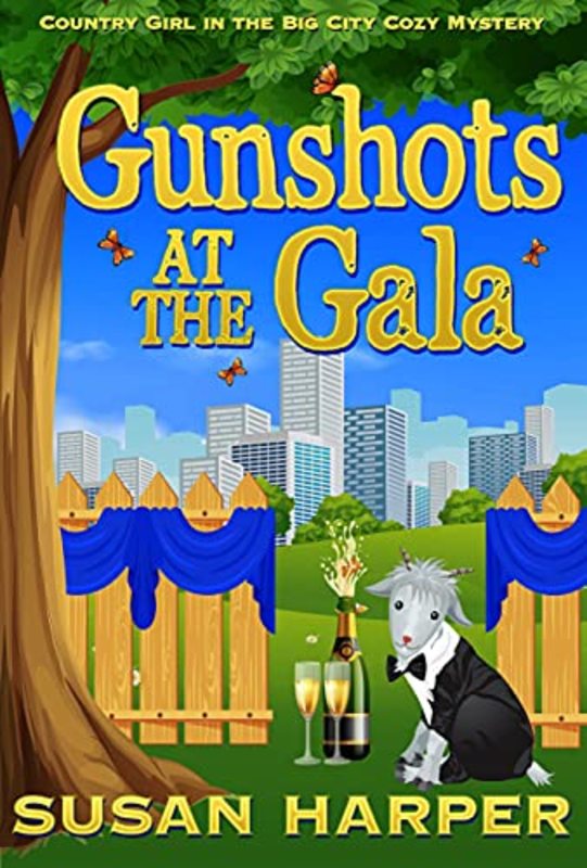 Book cover for "Gunshots at the Gala" by Susan Harper