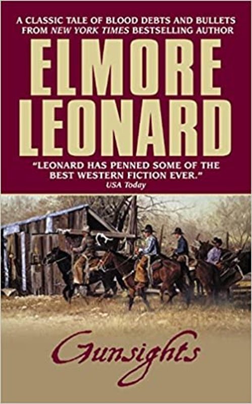Book cover for "Gunsights" by Elmore Leonard