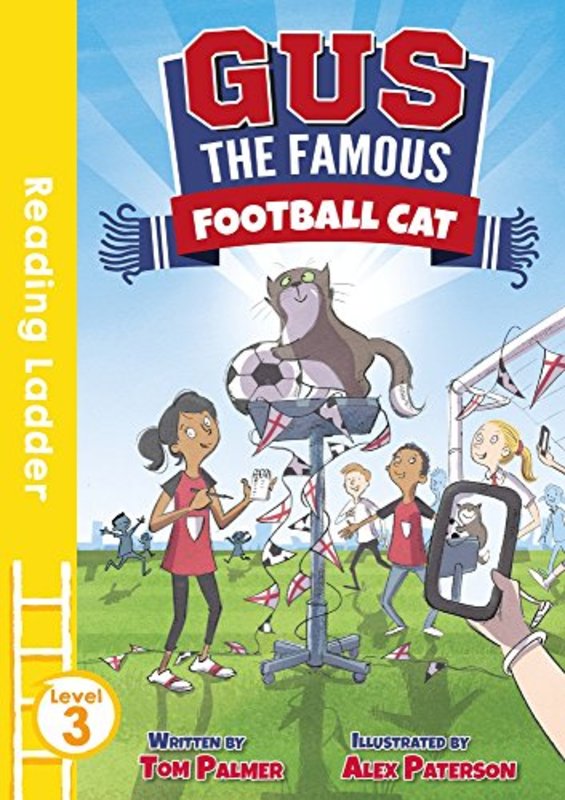 Book cover for "Gus the Famous Football Cat" by Tom Palmer