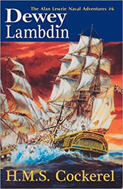 Book cover for "H.M.S. Cockerel" by Dewey Lambdin