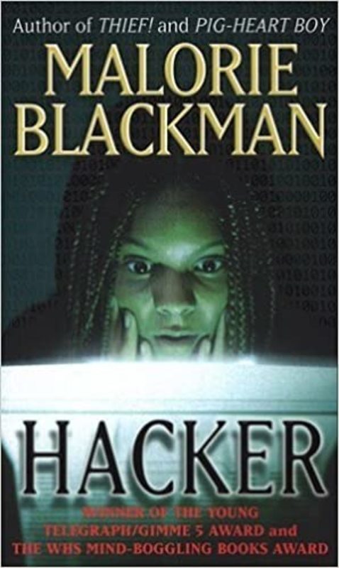 Book cover for "Hacker" by Malorie Blackman