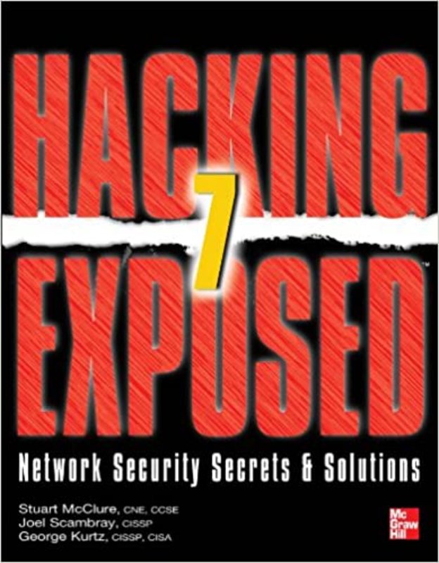 Book cover for "Hacking Exposed 7" by Stuart McClure