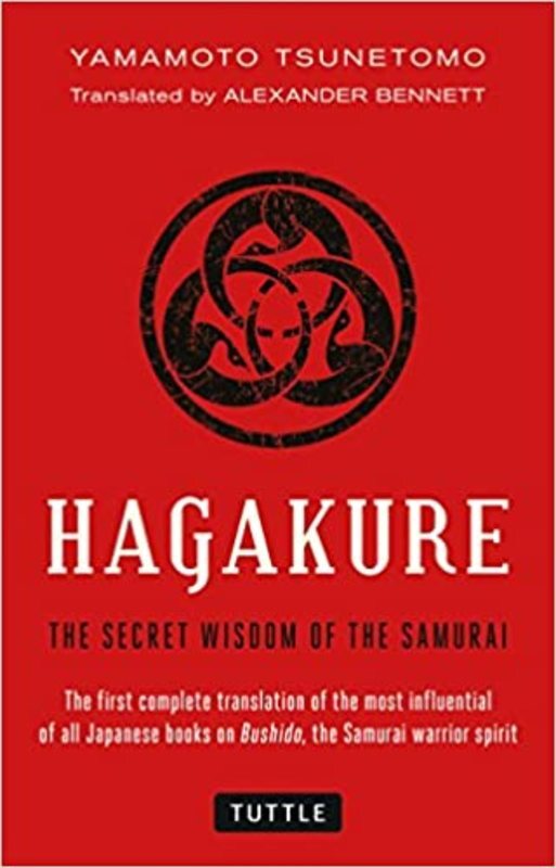 Book cover for "Hagakure" by Yamamoto Tsunetomo