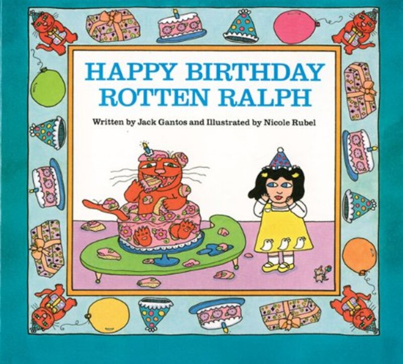 Book cover for "Happy Birthday Rotten Ralph" by Jack Gantos
