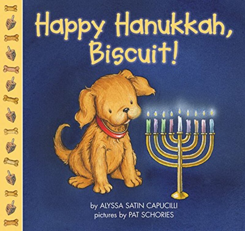 Book cover for "Happy Hanukkah, Biscuit!" by Alyssa Satin Capucilli