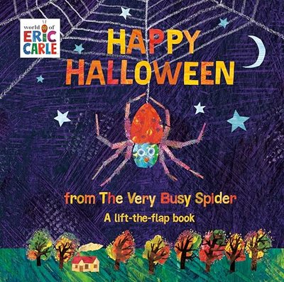 Book cover for "Happy Halloween from the Very Busy Spider" by Eric Carle