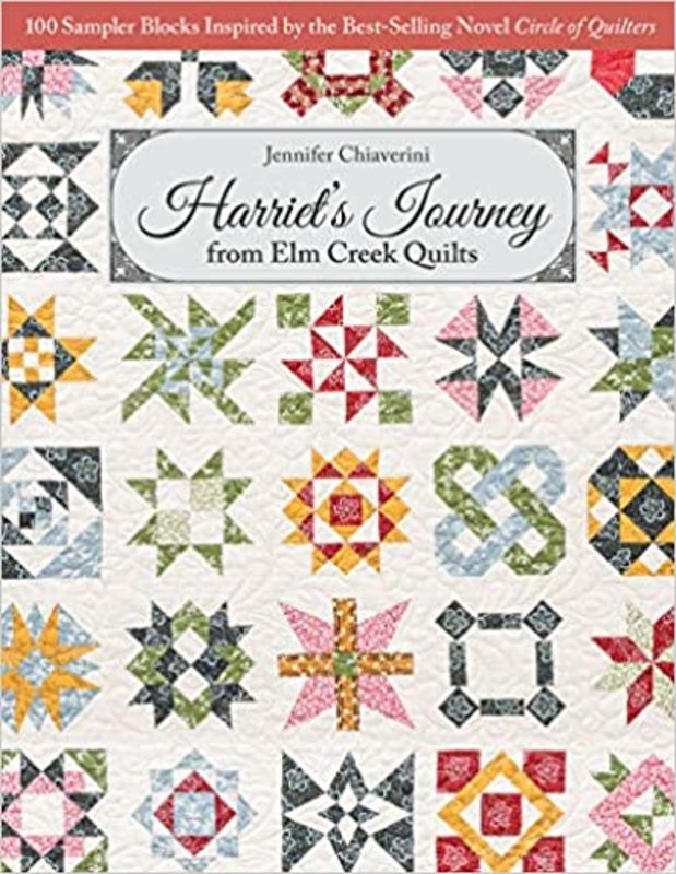 Book cover for "Harriet's Journey from ELM Creek Quilts" by Jennifer Chiaverini