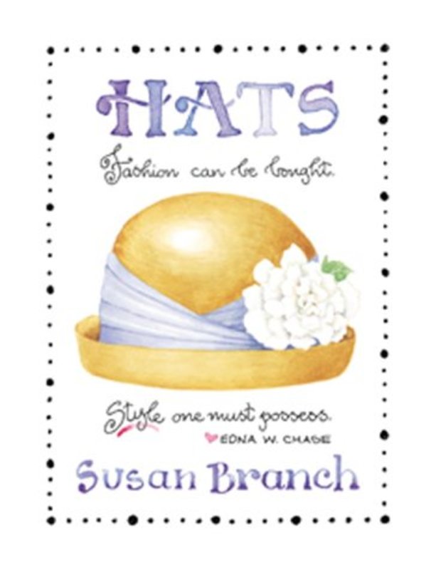 Book cover for "Hats Little Book" by Susan Branch