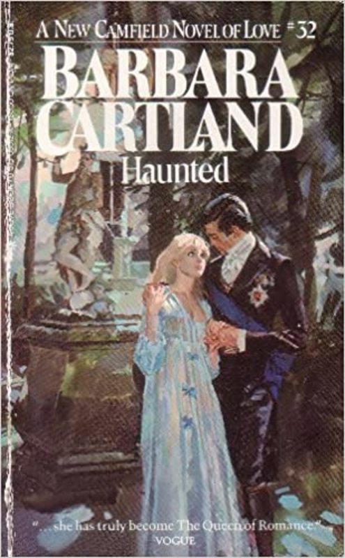 Book cover for "Haunted" by Barbara Cartland