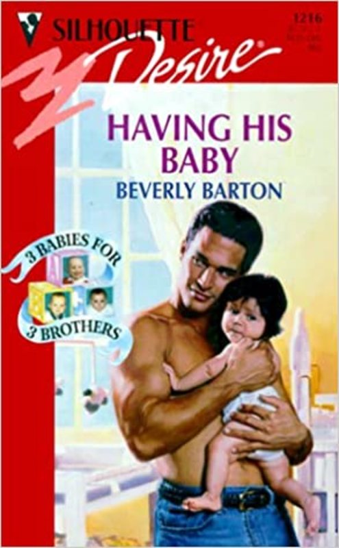 Book cover for "Having His Baby" by Beverly Barton
