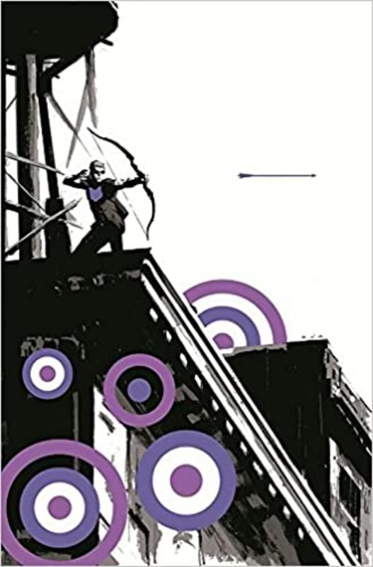 Book cover for "Hawkeye" by Matt Fraction