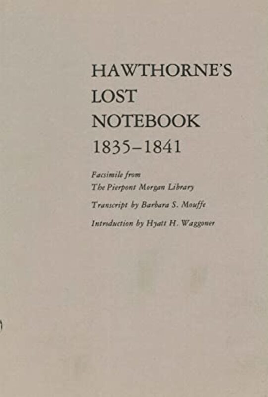 Book cover for "Hawthorne's Lost Notebook" by Nathaniel Hawthorne