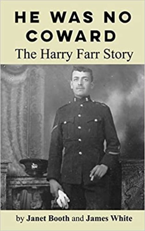 Book cover for "He Was No Coward" by Janet Booth
