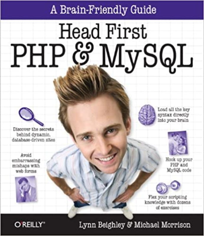 Book cover for "Head First PHP & MySQL" by Lynn Beighley