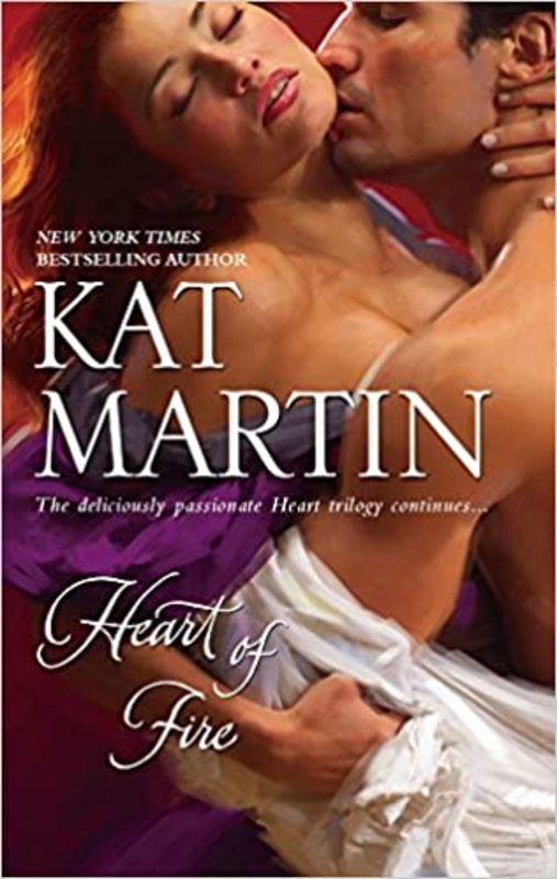 Book cover for "Heart of Fire" by Kat Martin