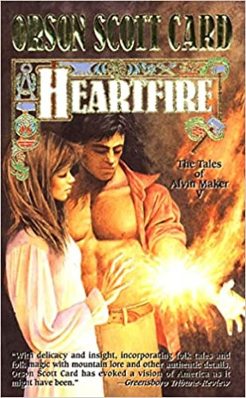 Book cover for "Heartfire" by Orson Scott Card