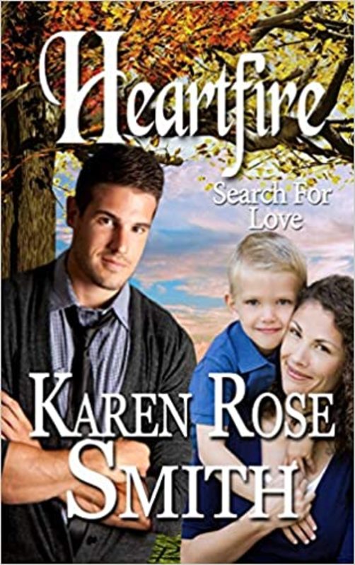 Book cover for "Heartfire" by Karen Rose Smith