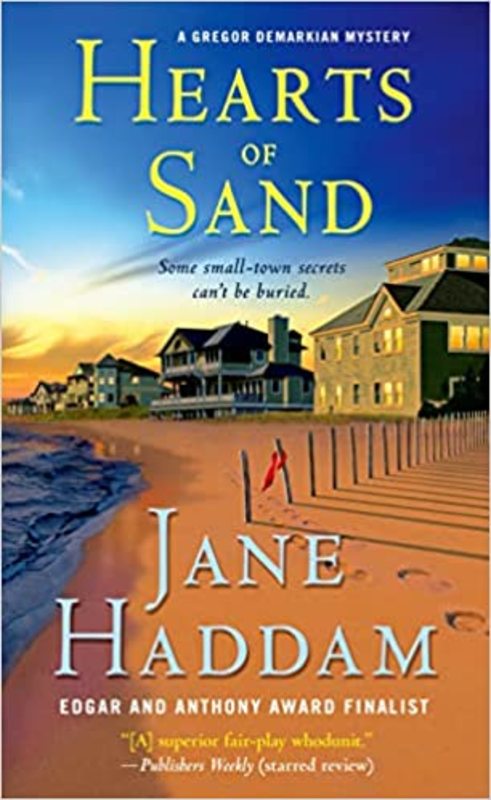 Book cover for "Hearts of Sand" by Jane Haddam