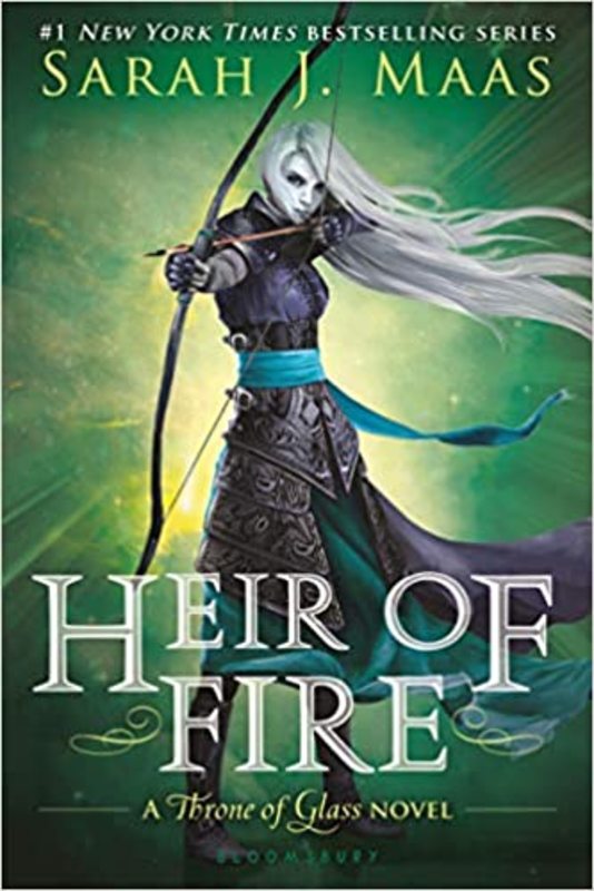 Book cover for "Heir of Fire" by Sarah J. Maas