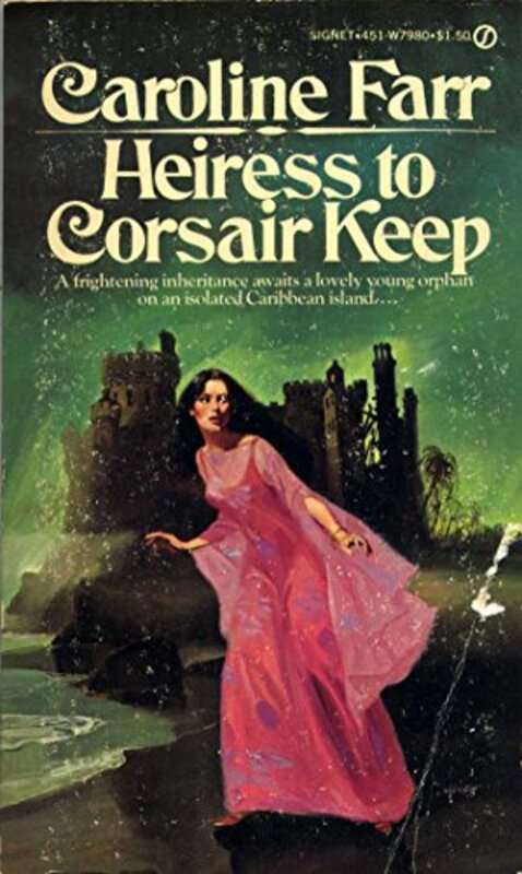 Book cover for "Heiress To Corsair Keep" by Carter Brown