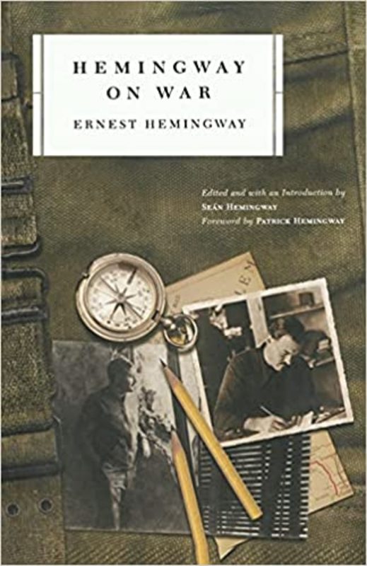 Book cover for "Hemingway on War"