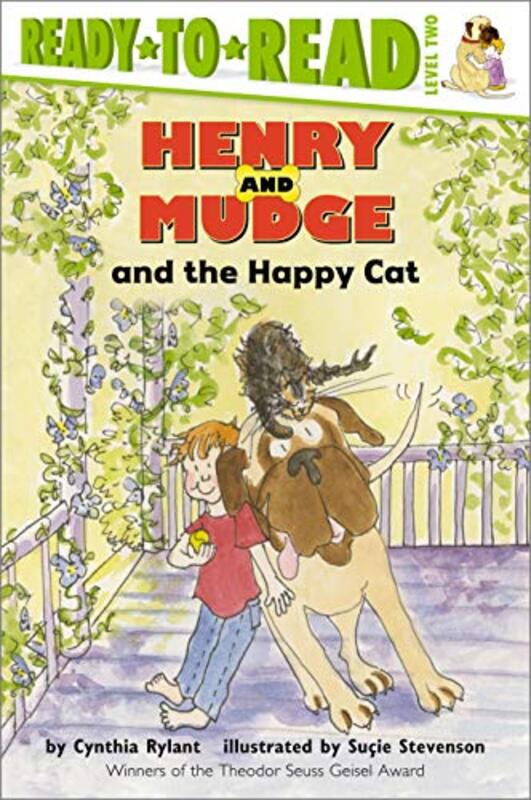 Book cover for "Henry and Mudge and the Happy Cat" by Cynthia Rylan