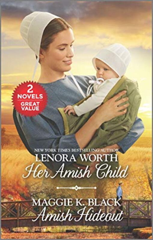 Book cover for "Her Amish Child and Amish Hideout" by Lenora Worth