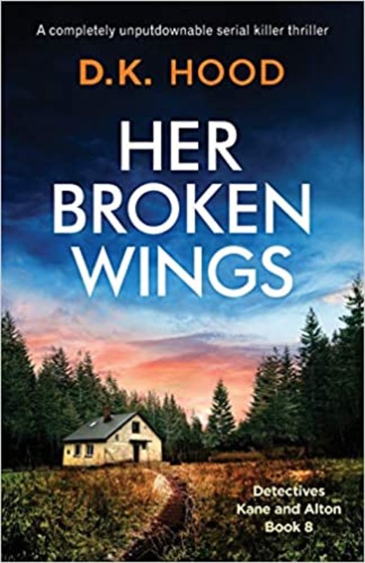 Book cover for "Her Broken Wings" by DK Hood