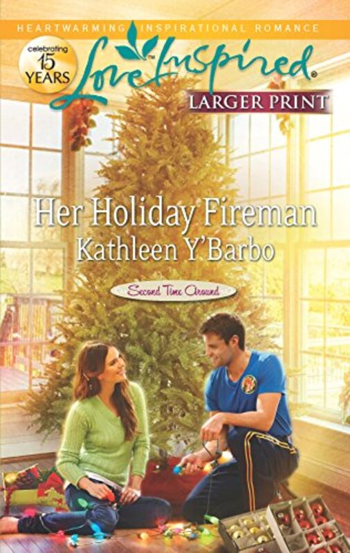 Book cover for "Her Holiday Fireman" by Kathleen Y'Barbo