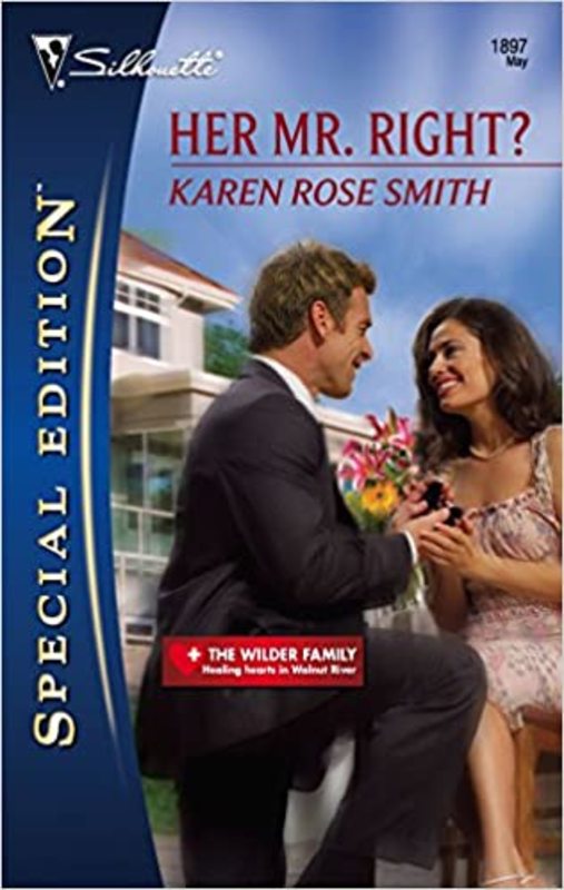 Book cover for "Her Mr. Right?" by Karen Rose Smith