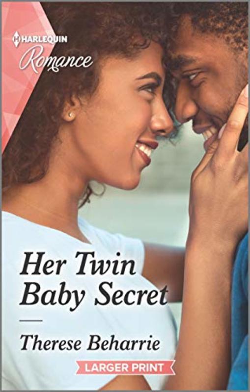 Book cover for "Her Twin Baby Secret" by Therese Beharrie