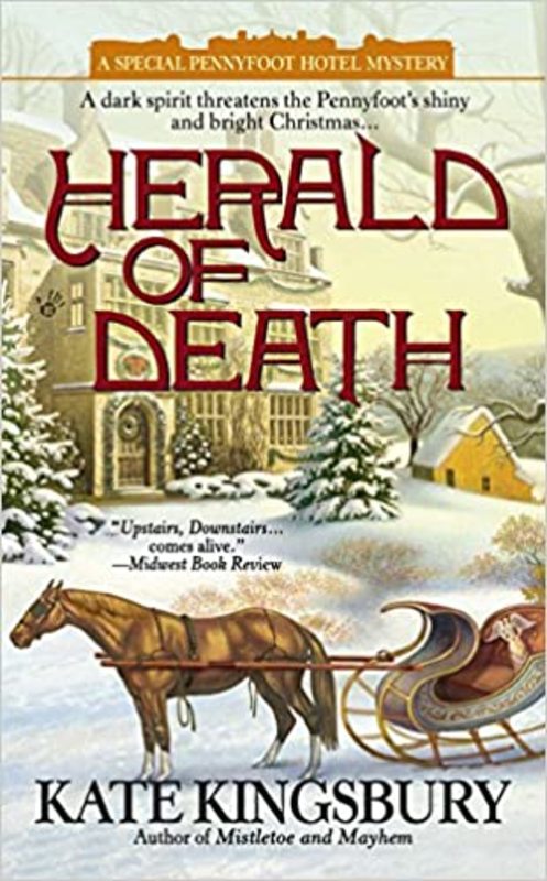 Book cover for "Herald of Death" by Kate Kingsbury
