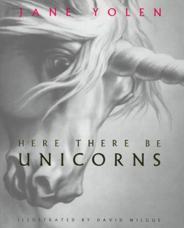 Book cover for "Here There Be Unicorns" by Jane Yolen