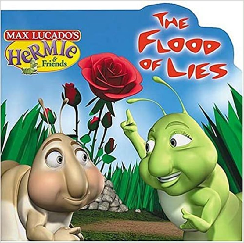 Book cover for "Hermie and Wormie in the Flood of Lies" by Max Lucado