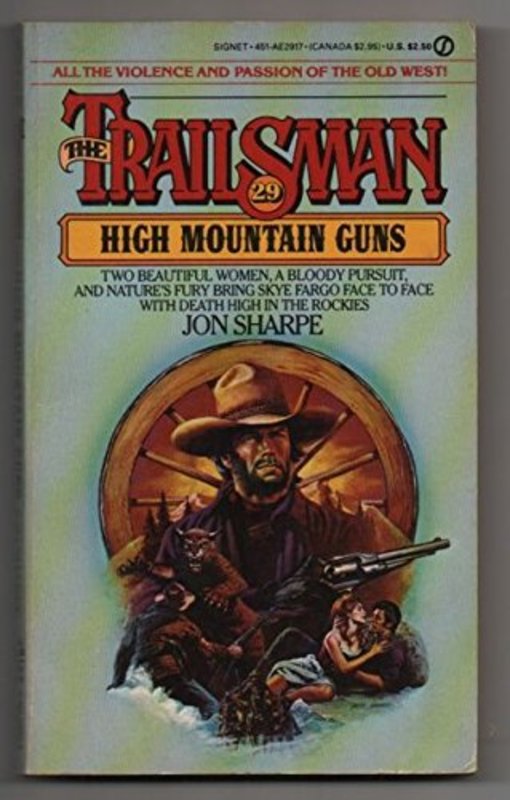 Book cover for "High Mountain Guns" by Jon Sharpe