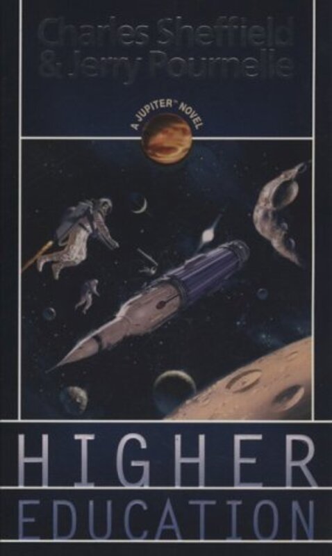 Book cover for "Higher Education" by Jerry Pournelle