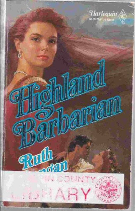 Book cover for "Highland Barbarian" by Ruth Langan