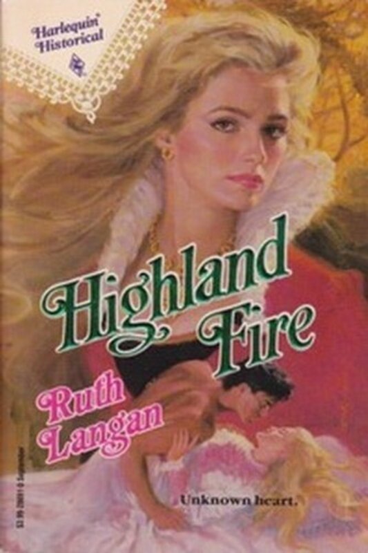 Book cover for "Highland Fire" by Ruth Langan