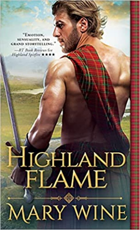 Book cover for "Highland Flame" by Mary Wine