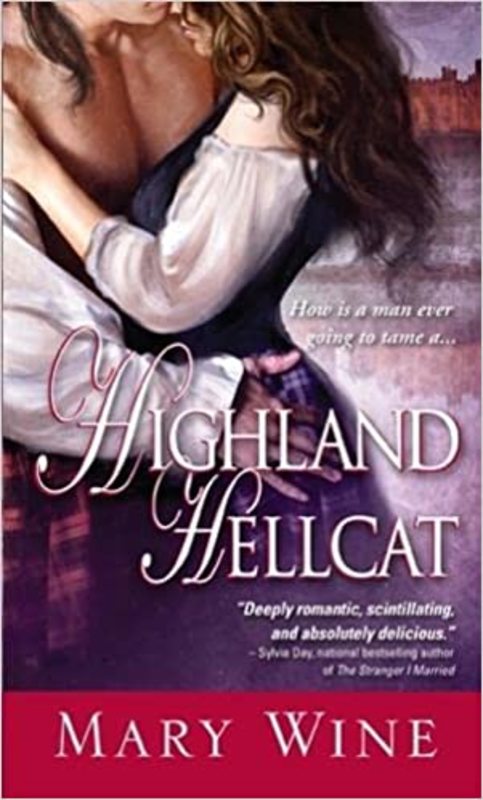 Book cover for "Highland Hellcat" by Mary Wine