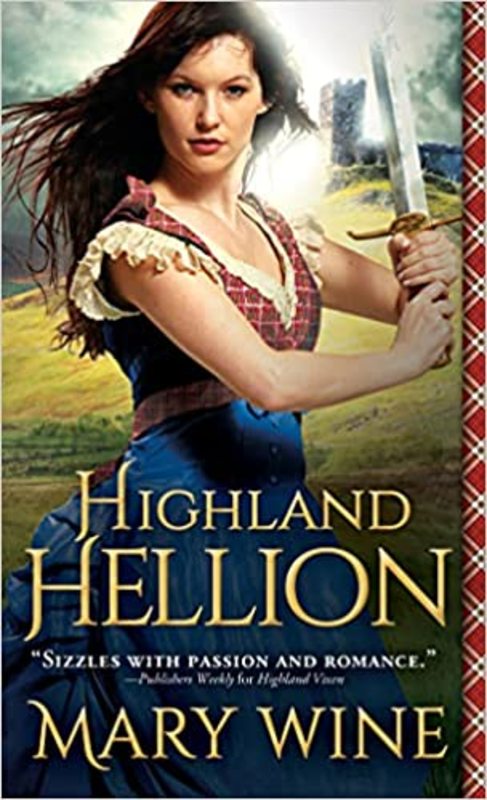 Book cover for "Highland Hellion" by Mary Wine
