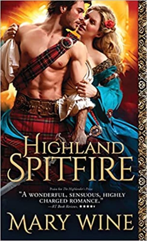Book cover for "Highland Spitfire" by Mary Wine