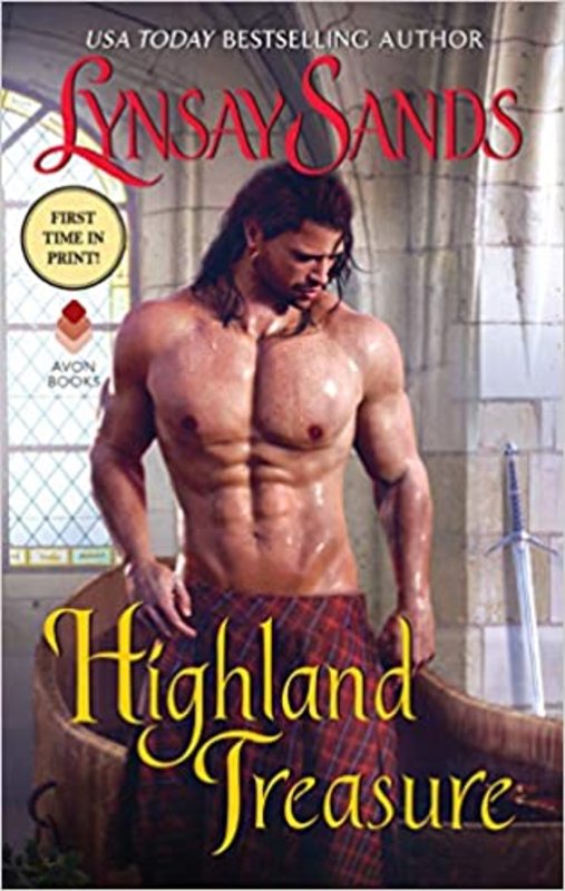 Book cover for "Highland Treasure" by Lynsay Sands