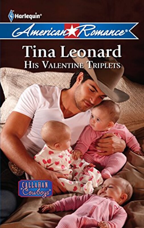 Book cover for "His Valentine Triplets" by Tina Leonard