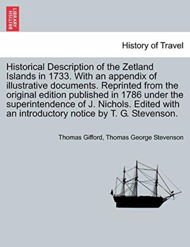 Book cover for "Historical Description of the Zetland Islands" by Thomas Gifford