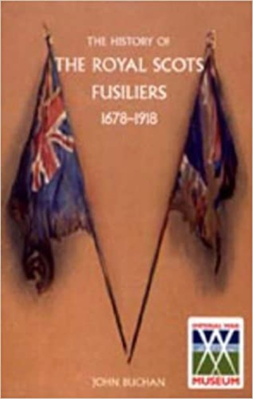 Book cover for "History of the Royal Scots Fusiliers" by John Buchan