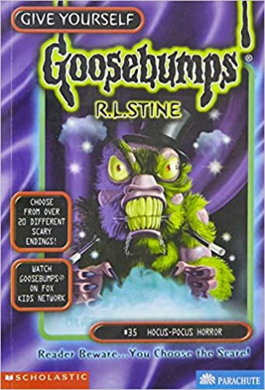 Book cover for "Hocus-Pocus Horror" by R.L. Stine